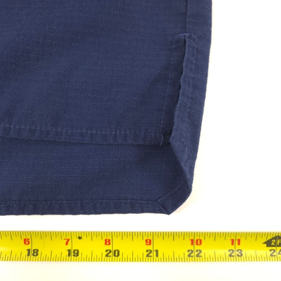 Carhartt Mens Scrub Top Medium Navy Blue Ripstop V-Neck Chest Pocket - C15108 - Picture 8 of 12